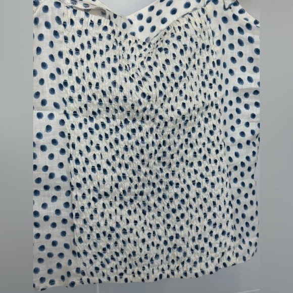 H&M Navy Polka Dot Ruffle Strap Tank Top Size Small NWT - Picture 7 of 7